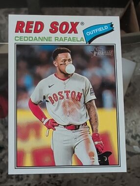 Topps Red Sox Ceddanne Rafaela Card - White/Red/Blue